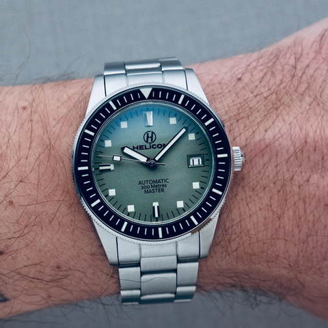 Helicon Master 62 Dive Watch in Lichen