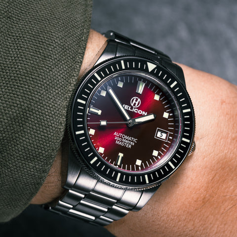 Helicon Master 62 Dive Watch in Claret