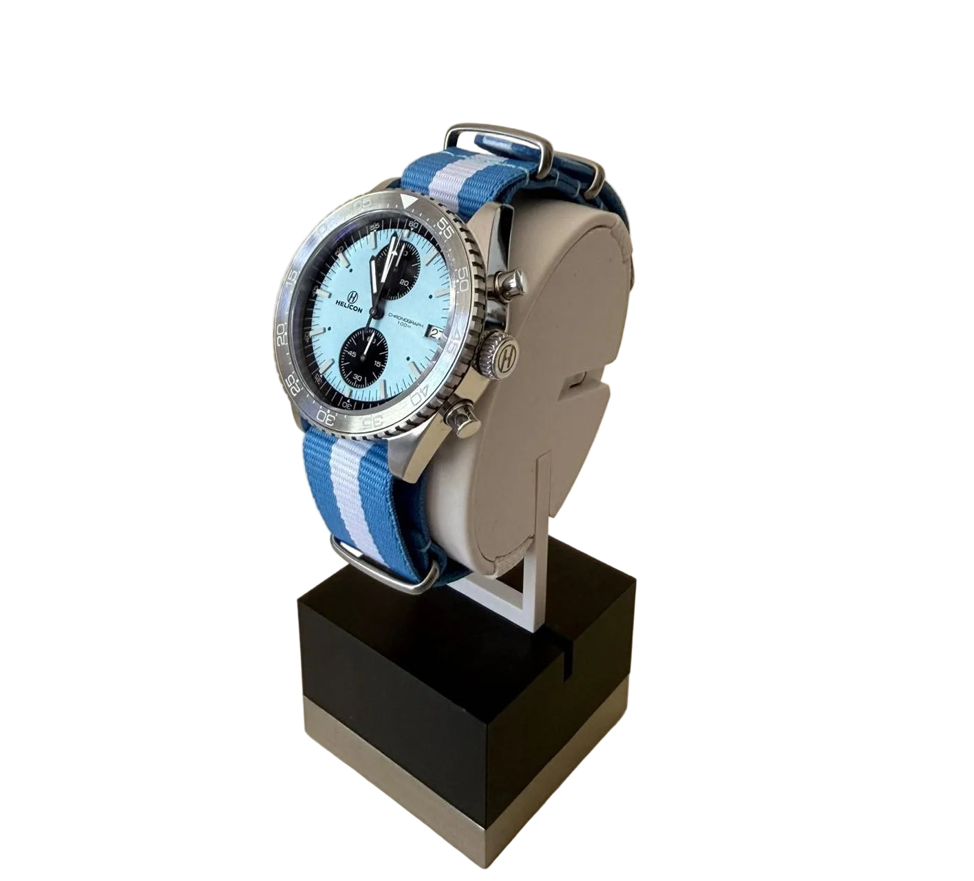 Helicon Nylon Strap - Light Blue & White
