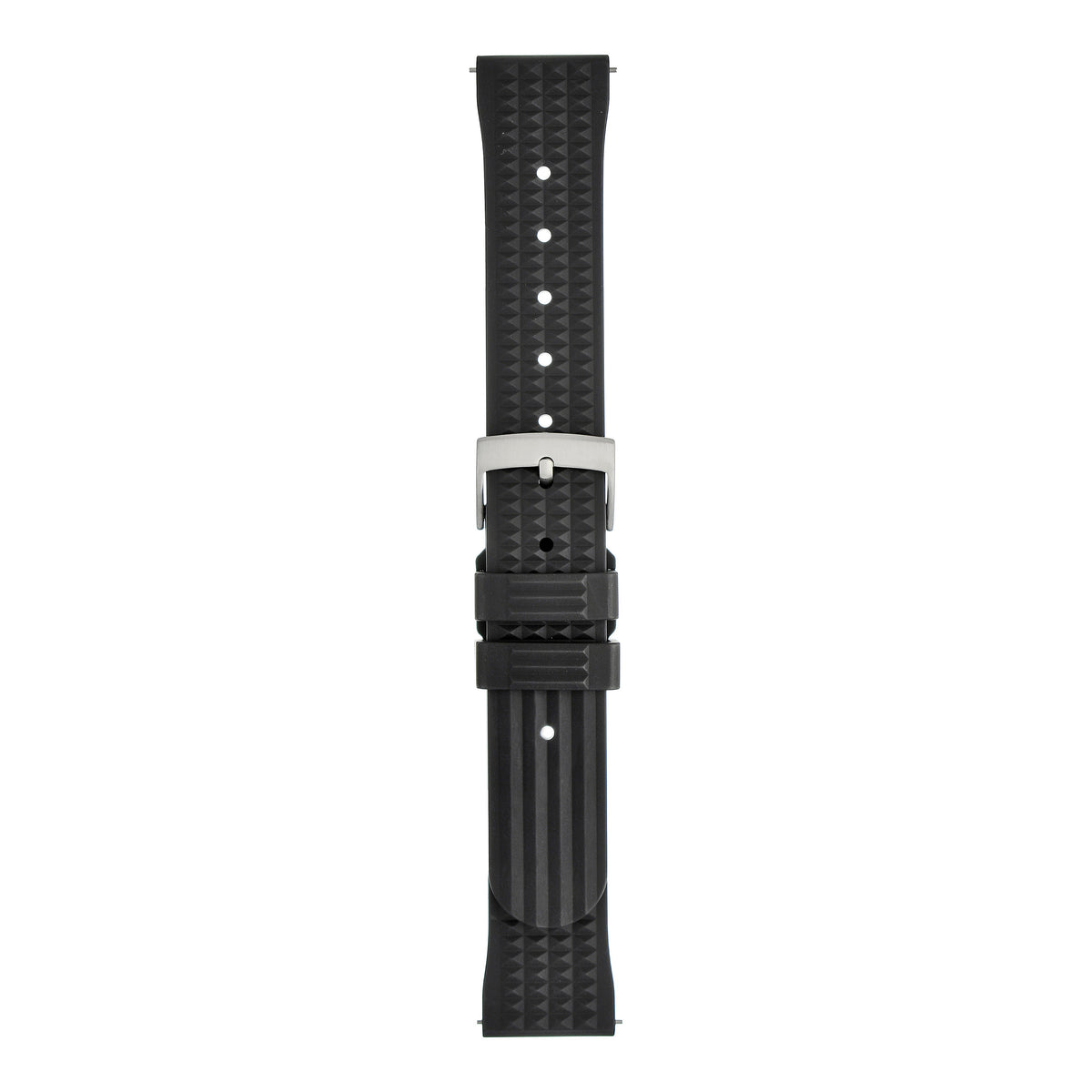 Waffle FKM Rubber Quick Release Strap - Black