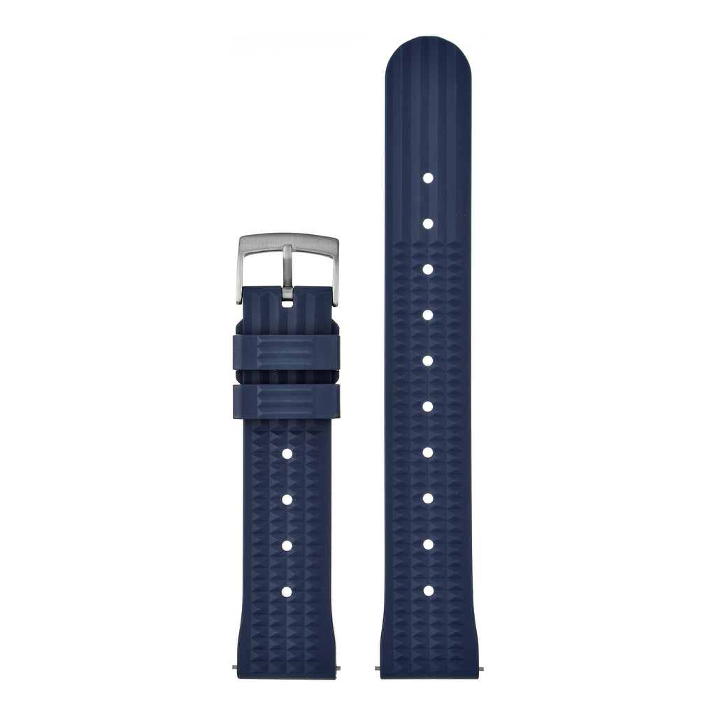 Waffle FKM Rubber Quick Release Strap - Navy