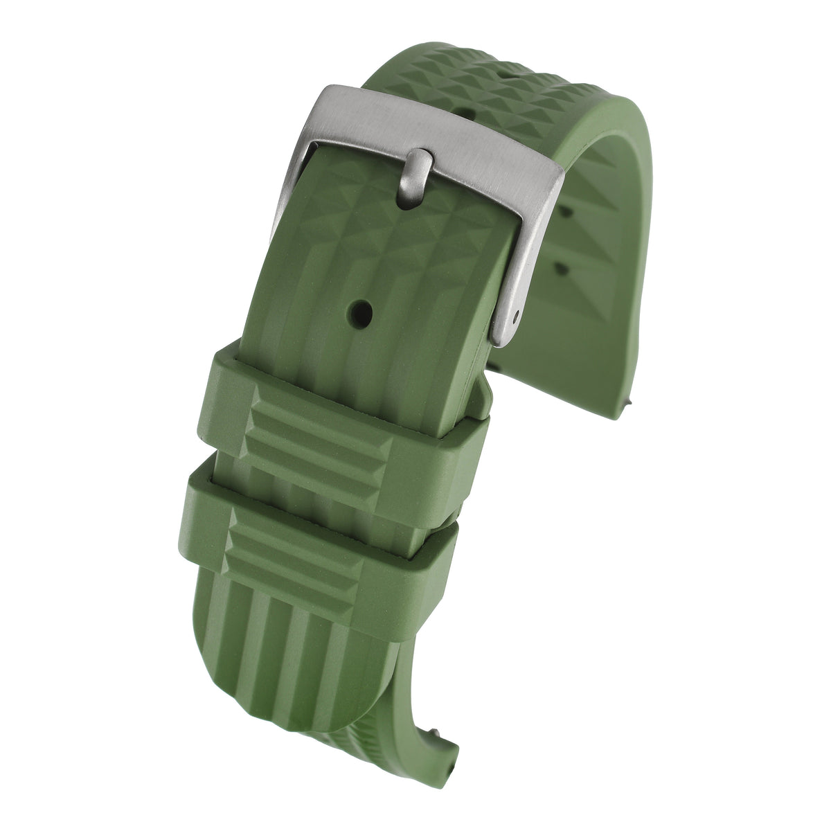 Waffle FKM Rubber Quick Release Strap - Green