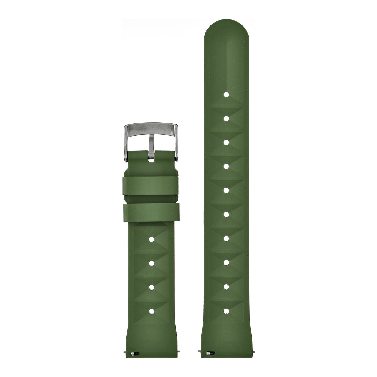 Waffle FKM Rubber Quick Release Strap - Green