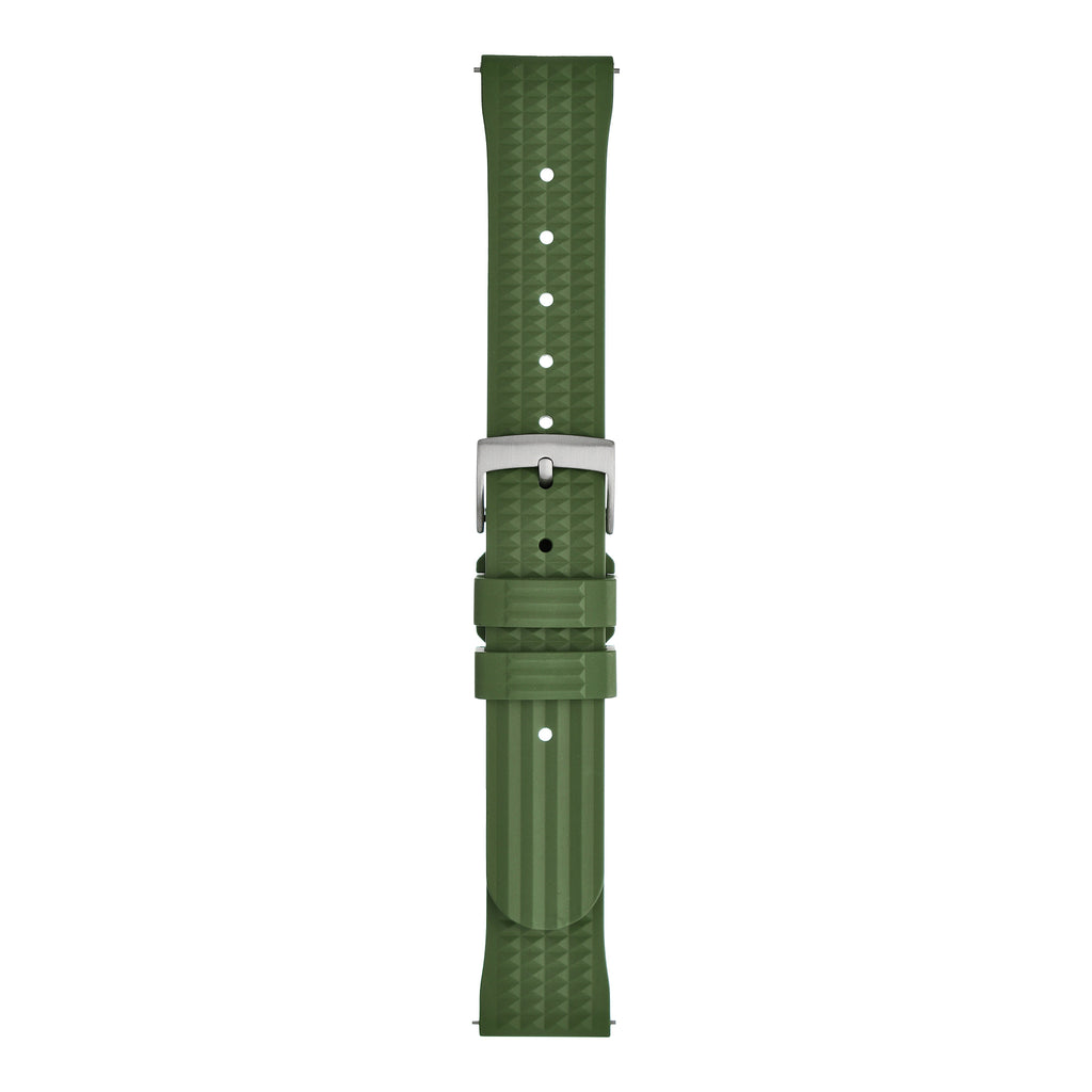 Waffle FKM Rubber Quick Release Strap - Green