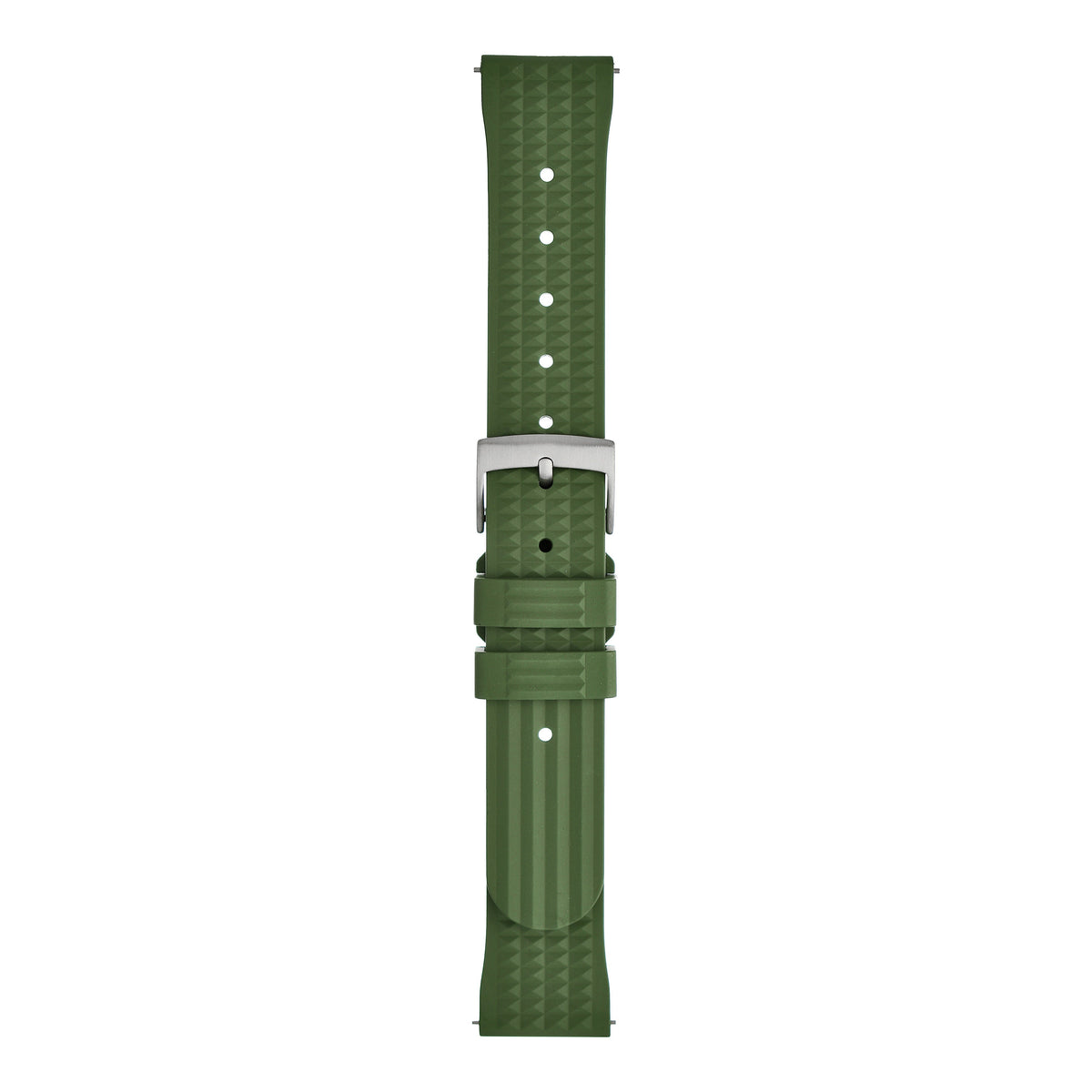 Waffle FKM Rubber Quick Release Strap - Green