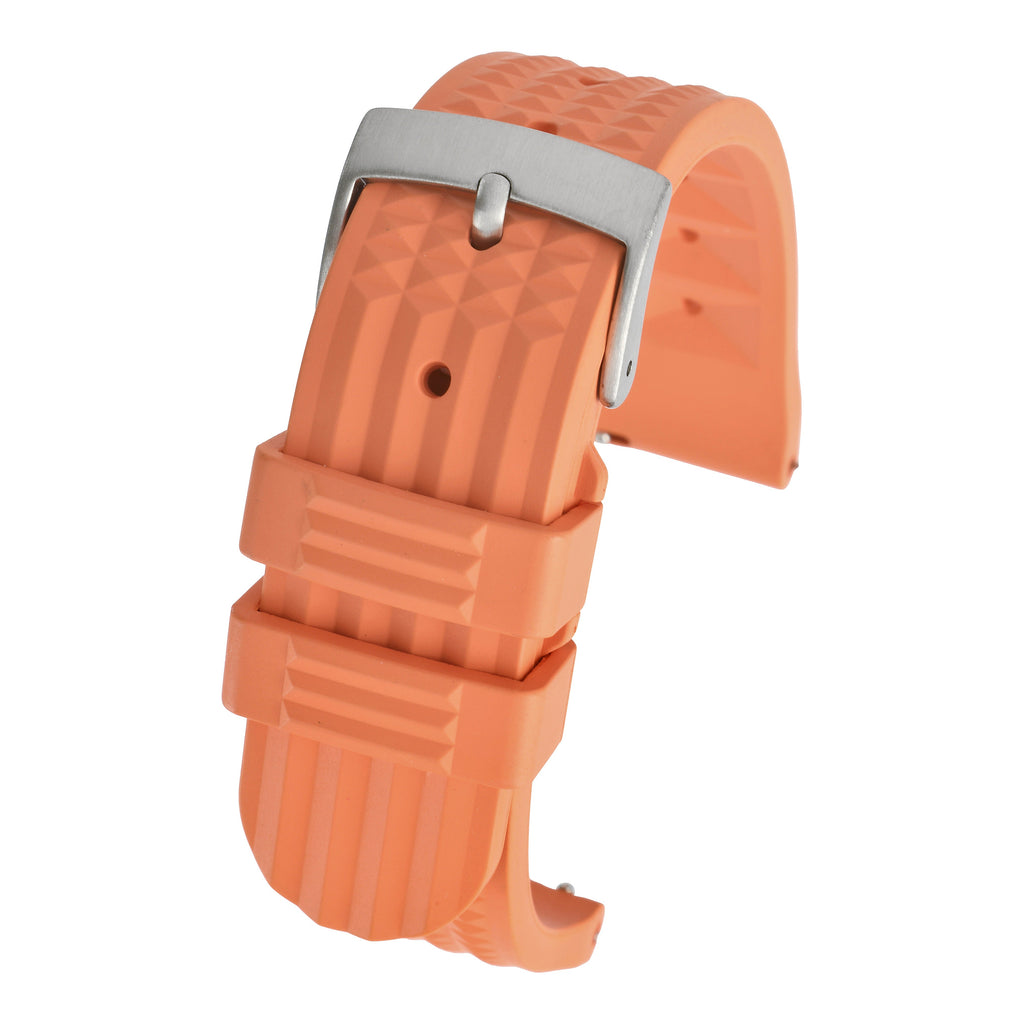 Waffle FKM Rubber Quick Release Strap - Orange