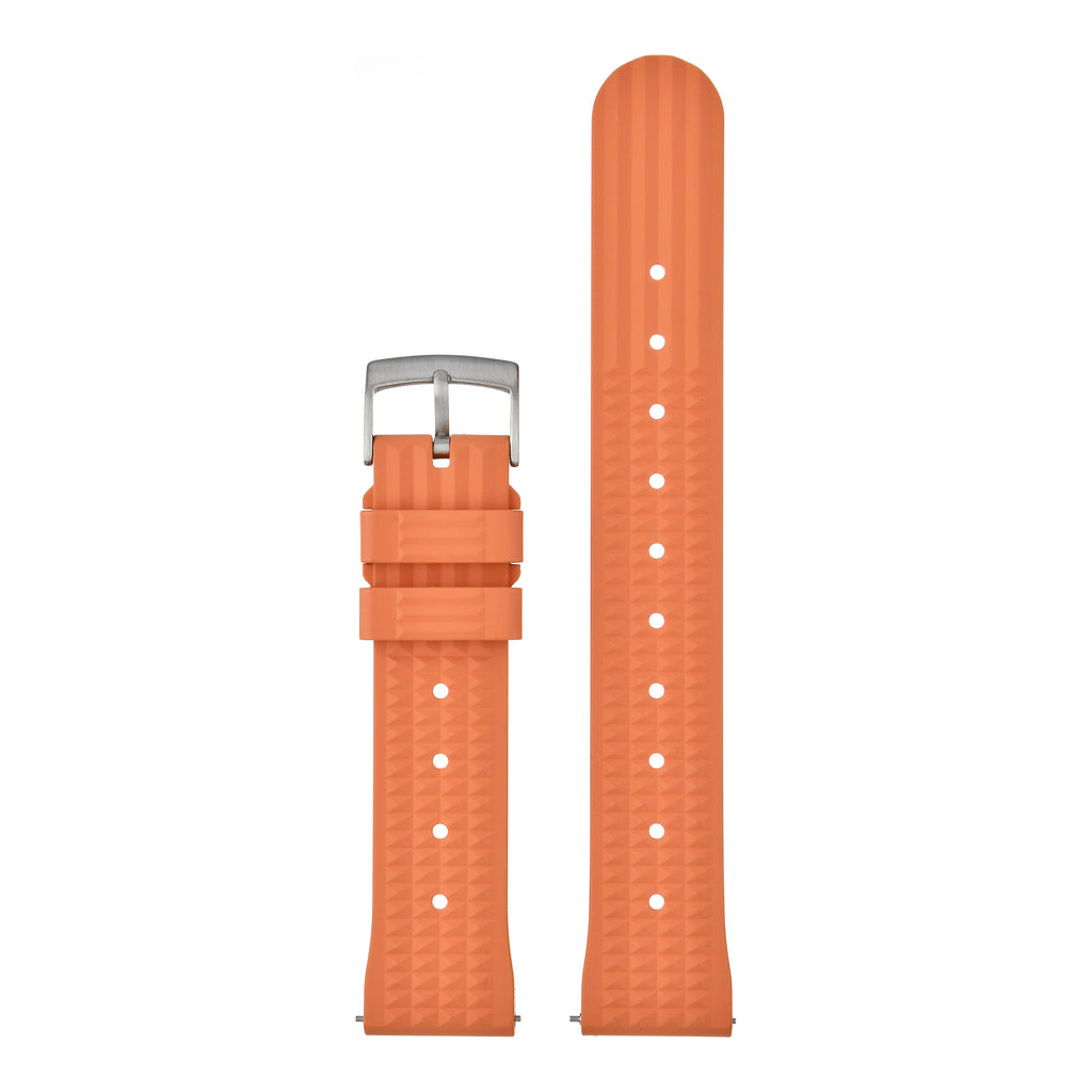Waffle FKM Rubber Quick Release Strap - Orange