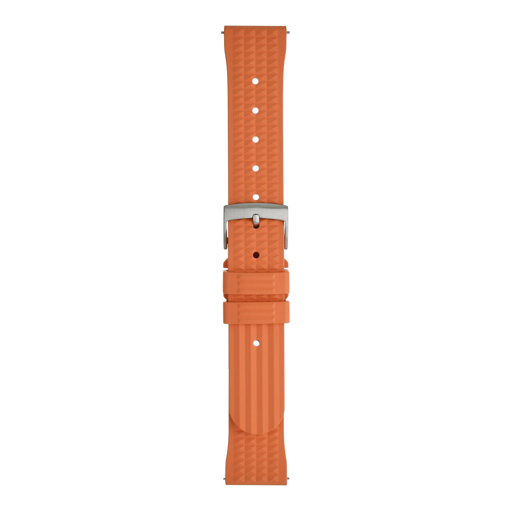 Waffle FKM Rubber Quick Release Strap - Orange