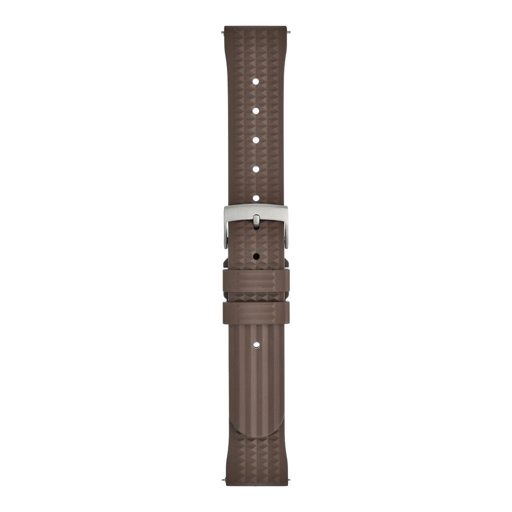Waffle FKM Rubber Quick Release Strap - Brown