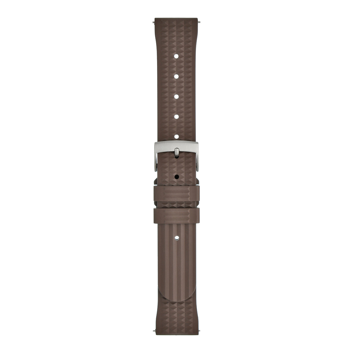 Waffle FKM Rubber Quick Release Strap - Brown