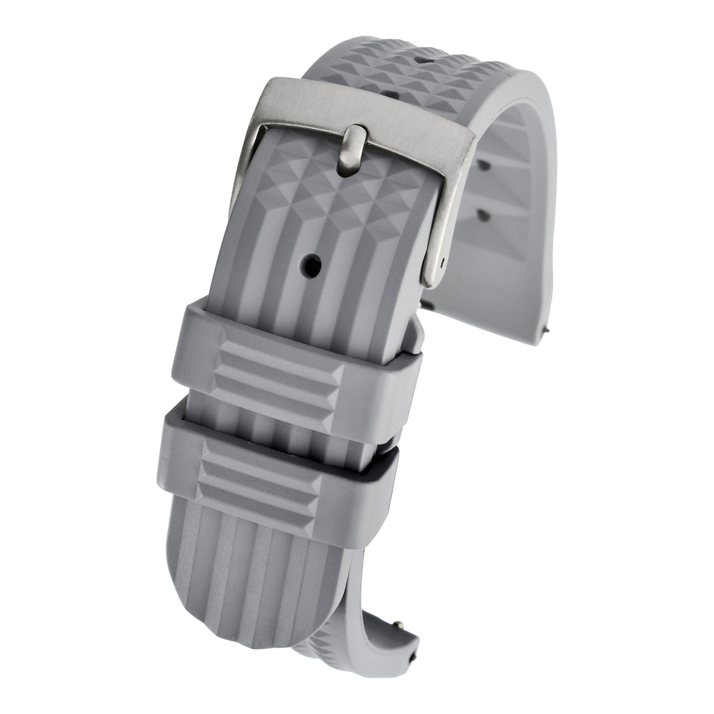 Waffle FKM Rubber Quick Release Strap - Grey