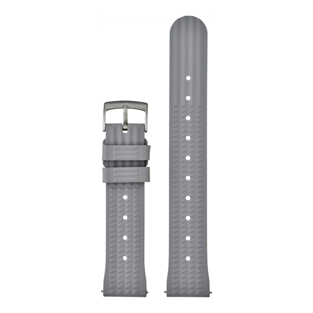Waffle FKM Rubber Quick Release Strap - Grey