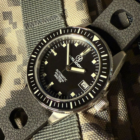 Helicon Master 62 Dive Watch - All Black Mil-Spec Edition