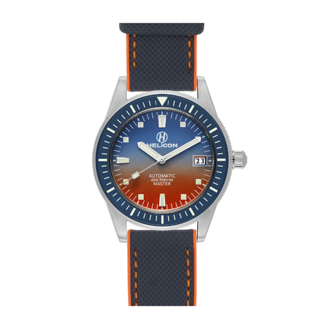 Helicon Master 62 Dive Watch Technical Performance edition - Blue Hour, Blue & Orange