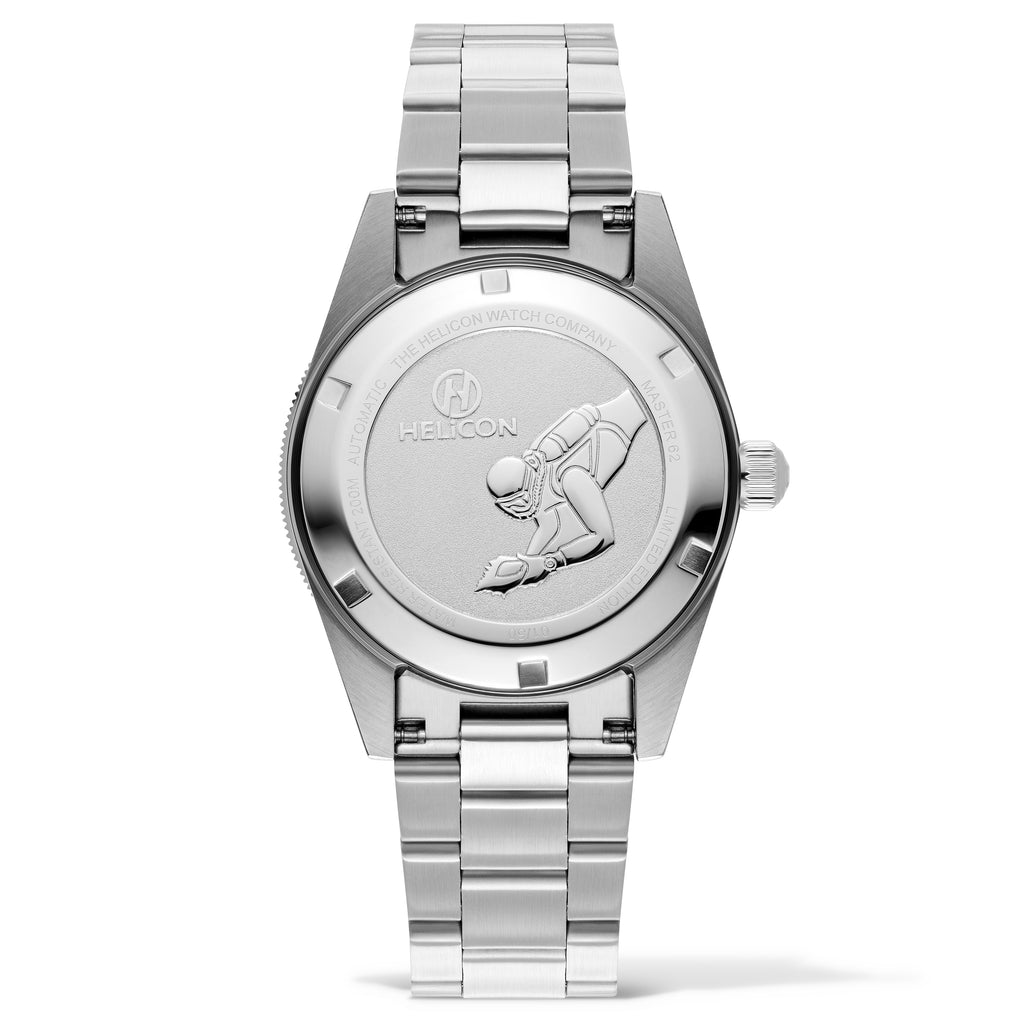 Helicon Master 62 Dive Watch in Granite caseback