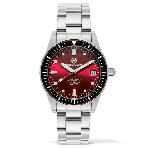 Helicon Master 62 Dive Watch in Claret