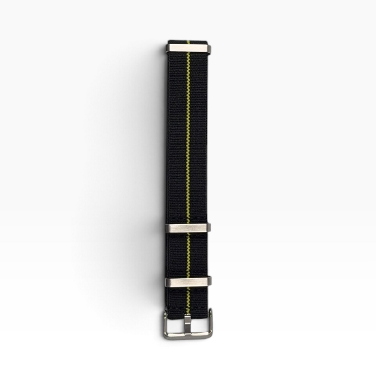 French Parachute Style Straps - Black & Yellow Stripe