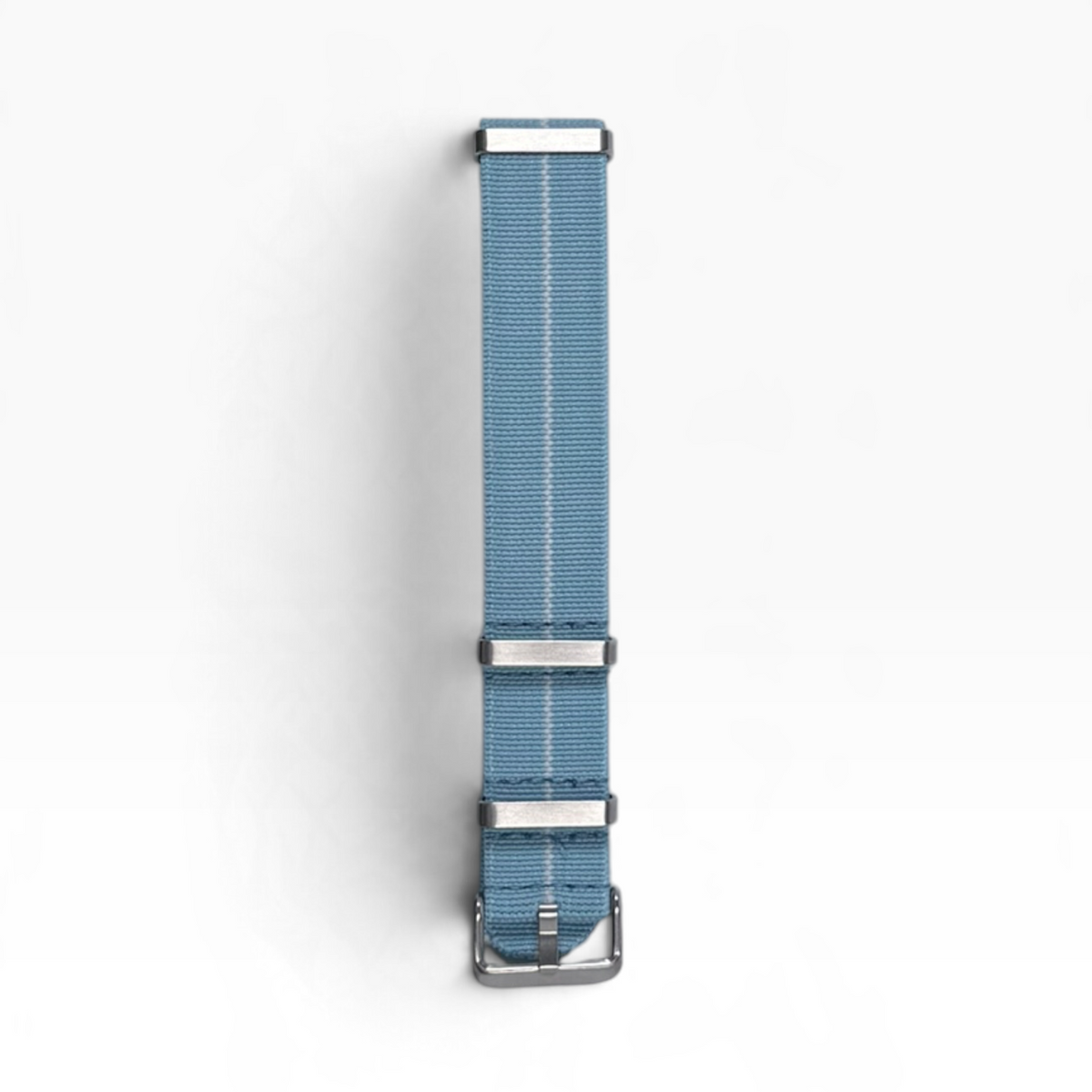 French Parachute Style Straps - Light Blue & White Stripe