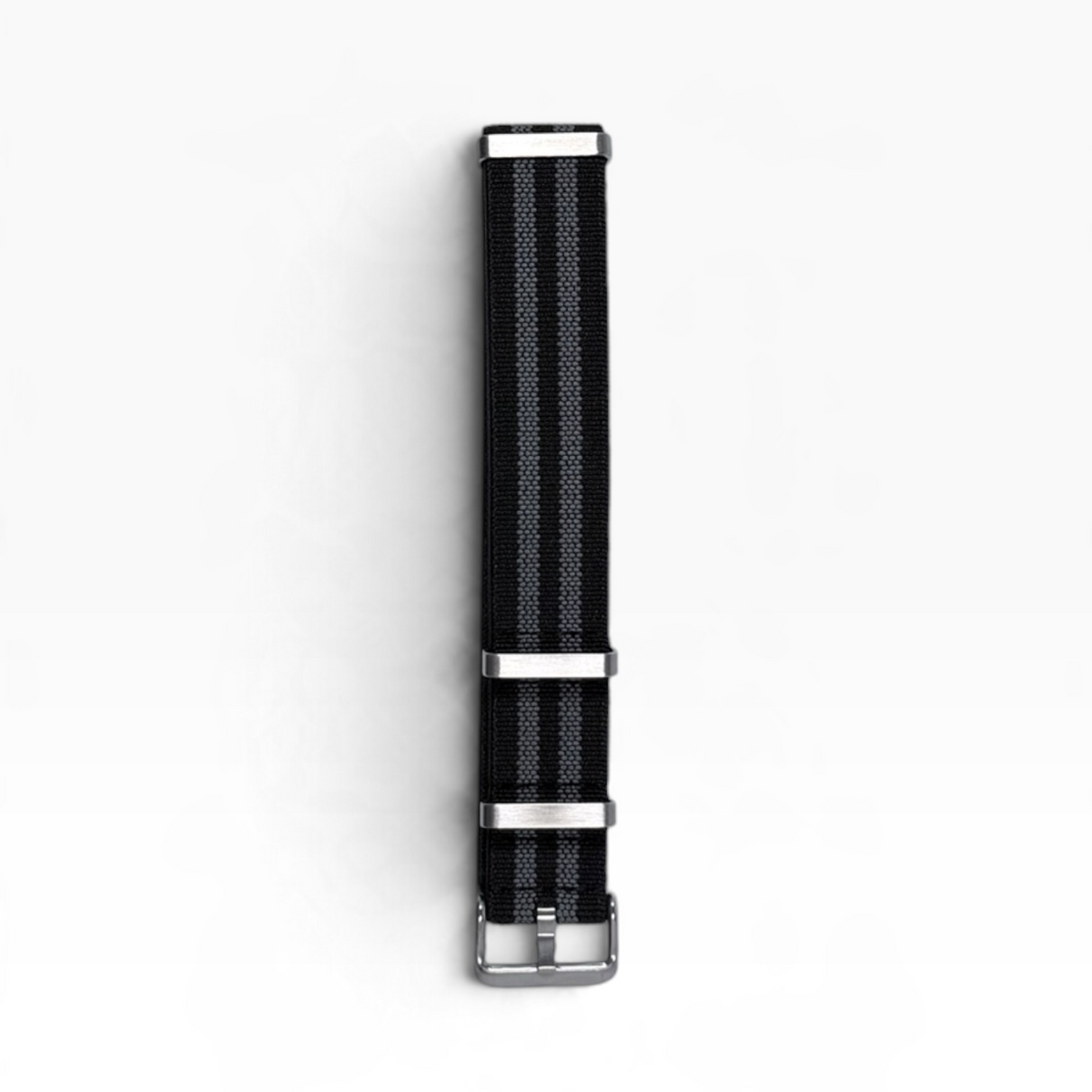 French Parachute Style Straps - Regimental Black & Grey Wide Stripe