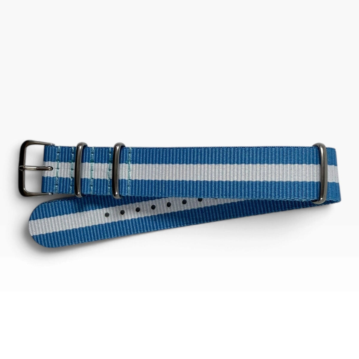 Helicon Nylon Strap - Light Blue & White