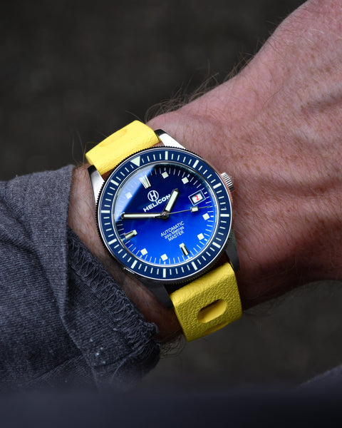 Helicon Master 62 Dive Watch Ultramarine MbE - Yellow Skin Diver