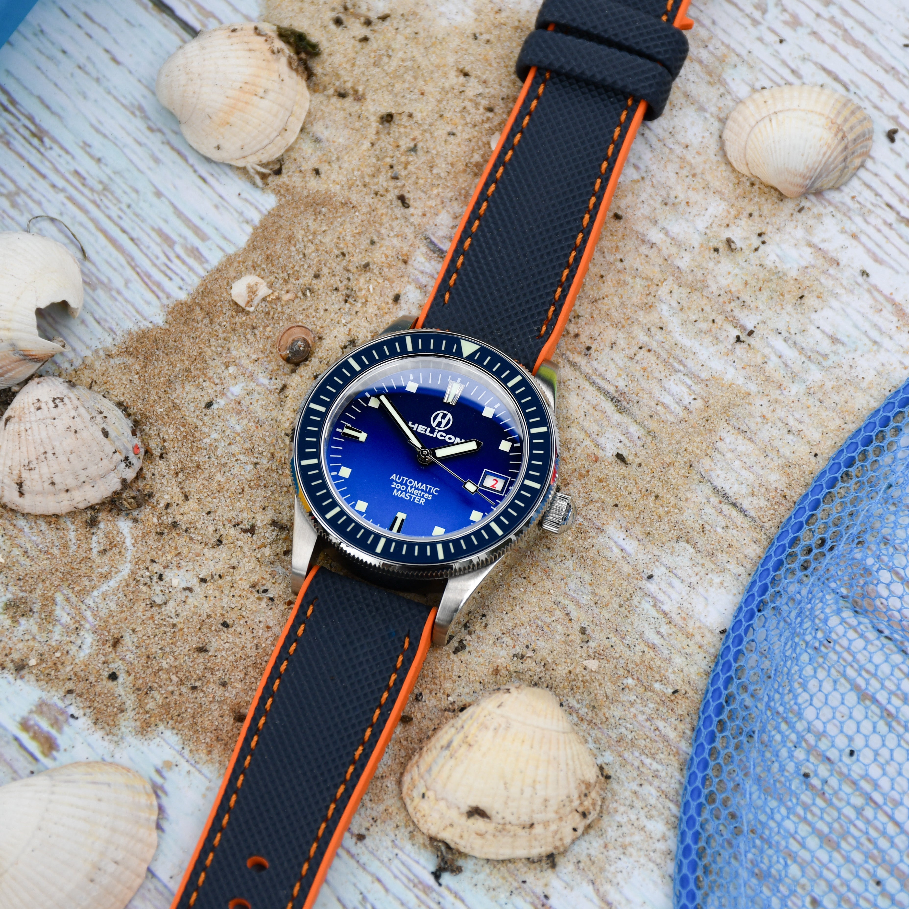 Helicon Master 62 Dive Watch Technical Performance edition - Ultramarine, Blue & Orange