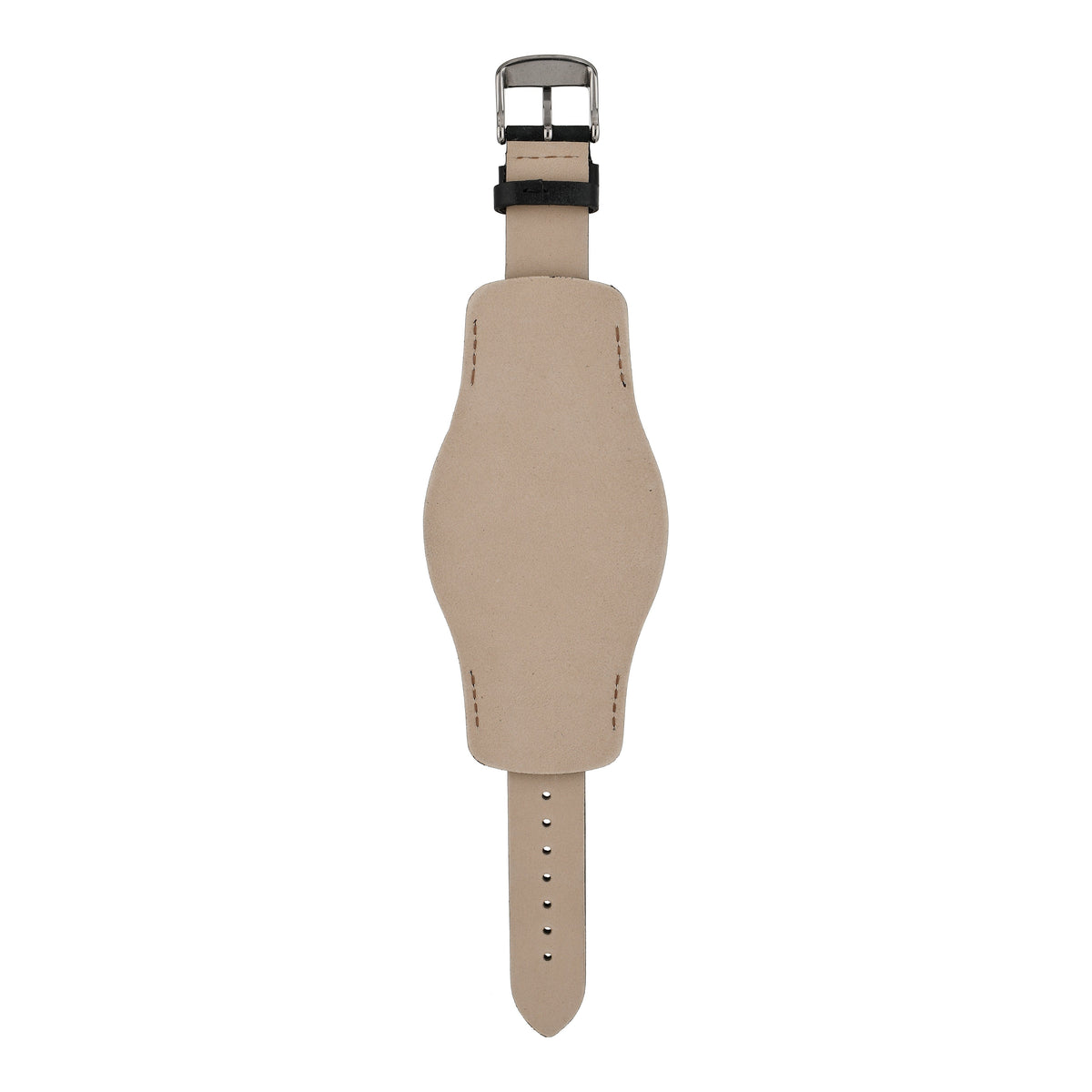 Heritage ‘Despatch’ Bund Leather Watch Strap - Black