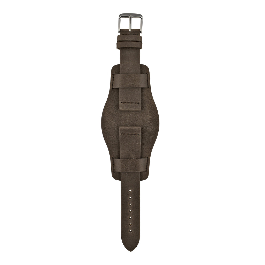 Heritage ‘Despatch’ Bund Leather Watch Strap - Brown