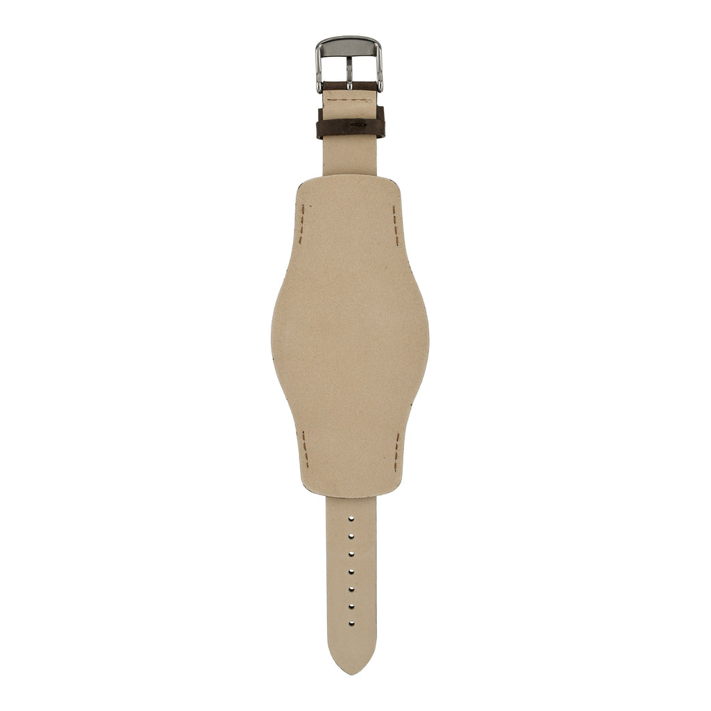 Heritage ‘Despatch’ Bund Leather Watch Strap - Brown