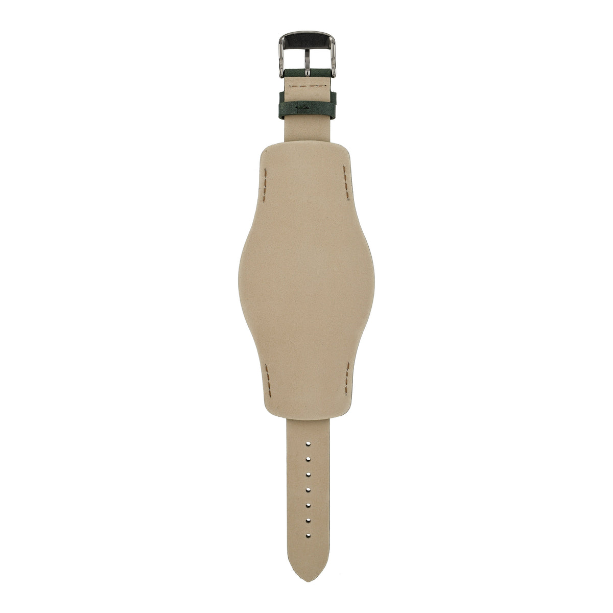 Heritage ‘Despatch’ Bund Leather Watch Strap - Green