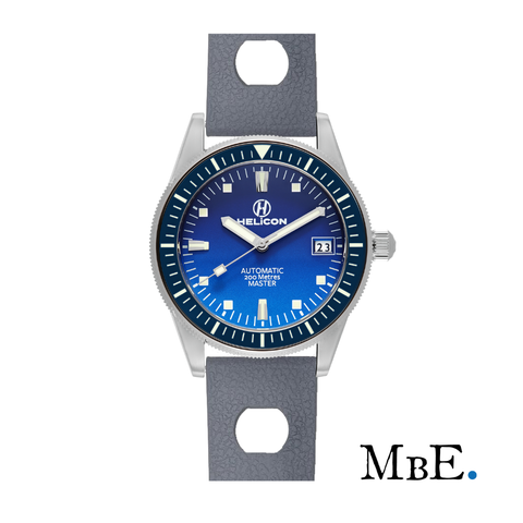 Helicon Master 62 Dive Watch Ultramarine MbE - Grey Skin Diver