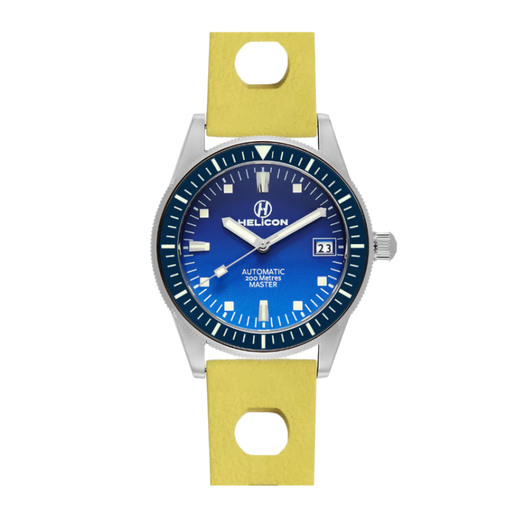 Helicon Master 62 Dive Watch Ultramarine MbE - Yellow Skin Diver