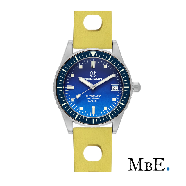 Helicon Master 62 Dive Watch Ultramarine MbE - Yellow Skin Diver ...