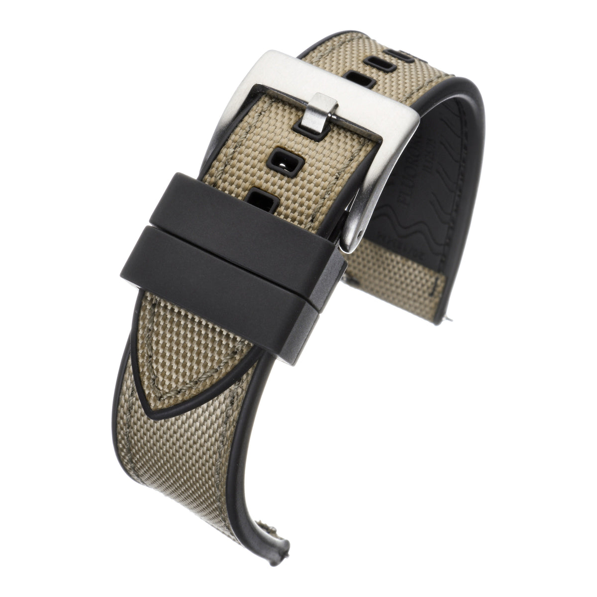 Sailcloth Hybrid Quick-Release Watch Strap - Khaki
