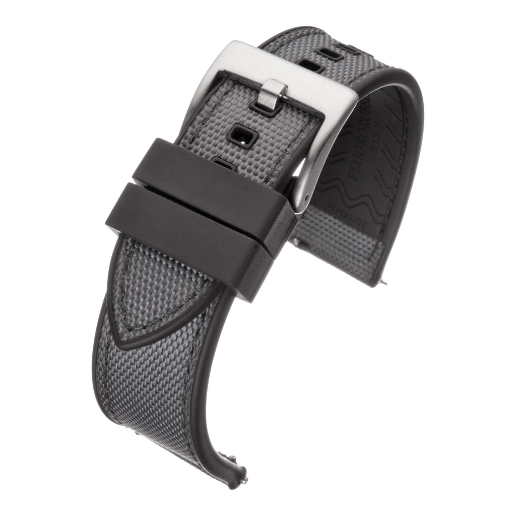 Sailcloth Hybrid Quick-Release Watch Strap - Grey