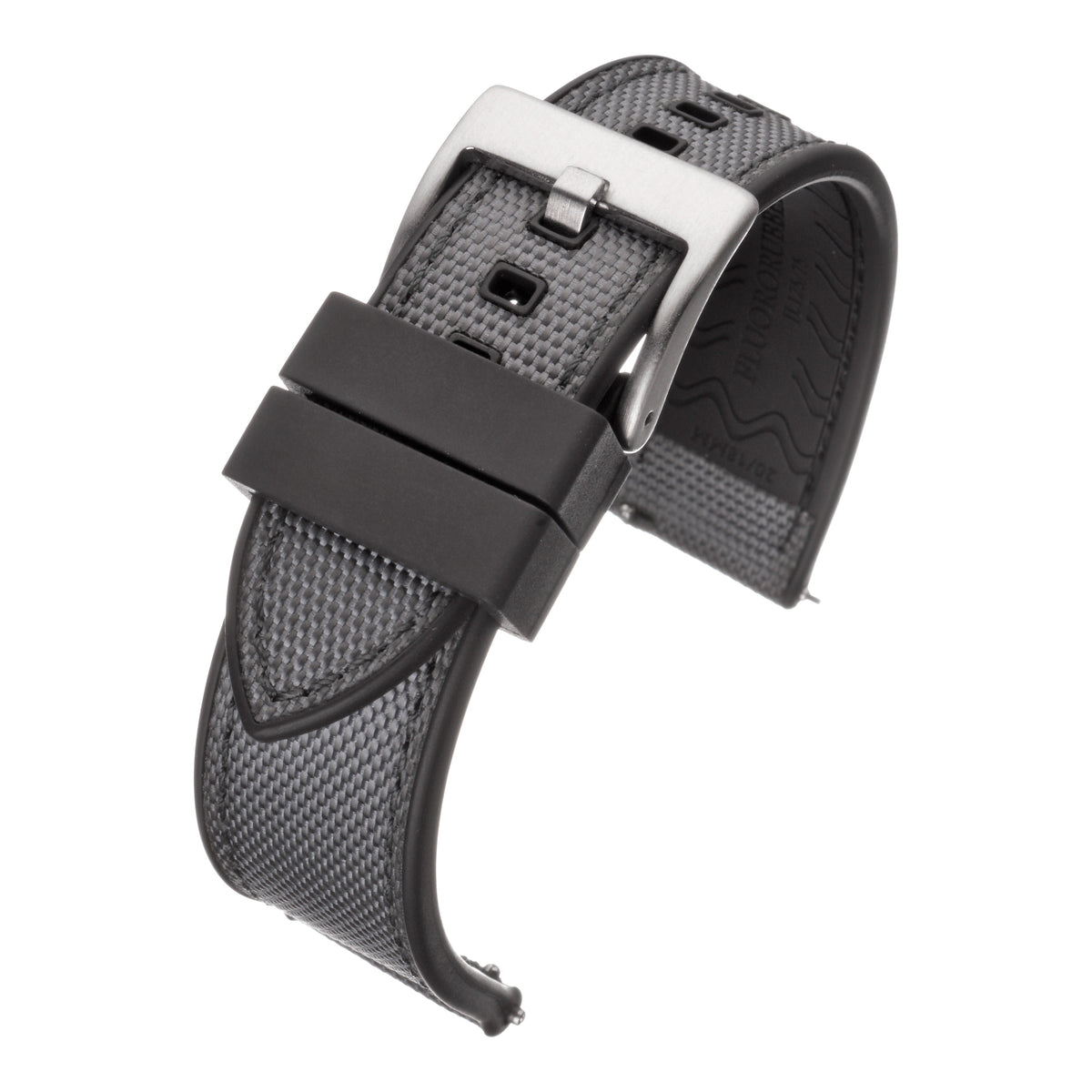 Sailcloth Hybrid Quick-Release Watch Strap - Grey