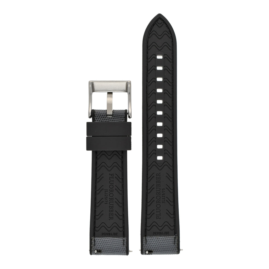 Sailcloth Hybrid Quick-Release Watch Strap - Grey