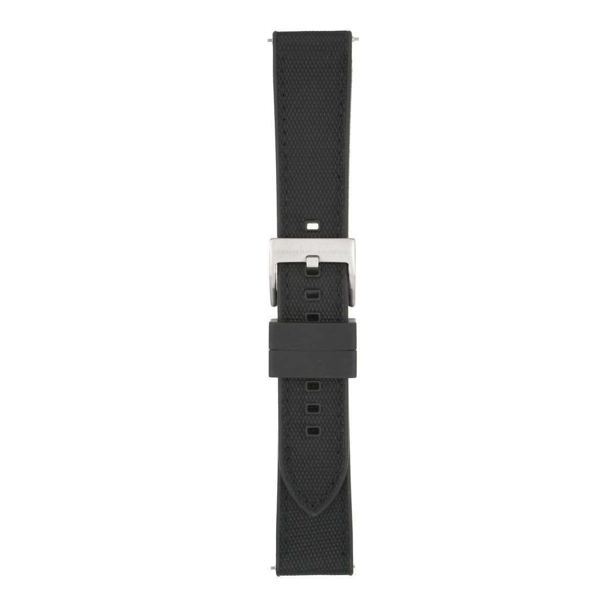 Sailcloth Hybrid Quick-Release Watch Strap - Black
