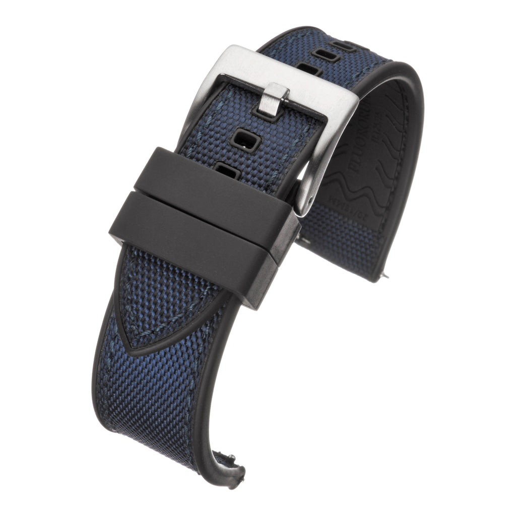 Sailcloth Hybrid Quick-Release Watch Strap - Navy