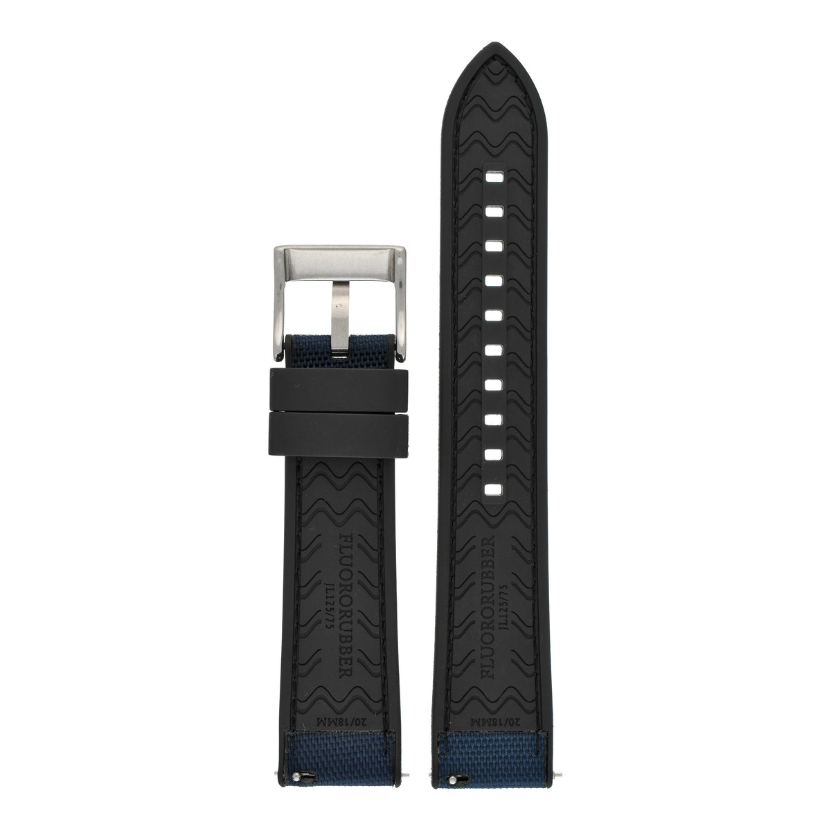 Sailcloth Hybrid Quick-Release Watch Strap - Navy