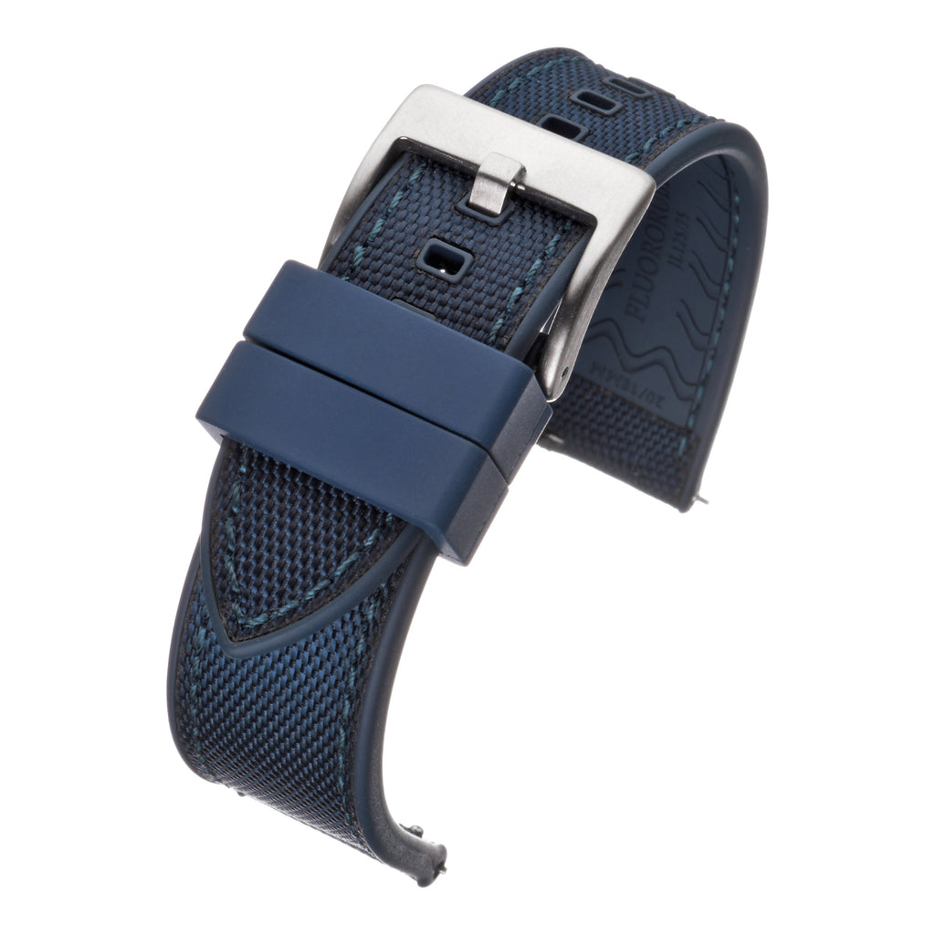 Sailcloth Hybrid Quick-Release Watch Strap - All Blue
