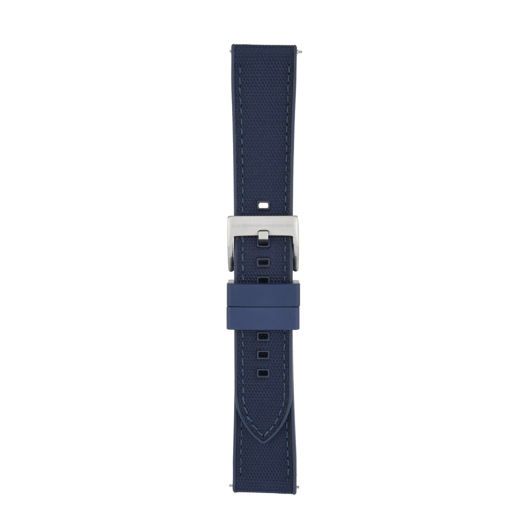 Sailcloth Hybrid Quick-Release Watch Strap - All Blue