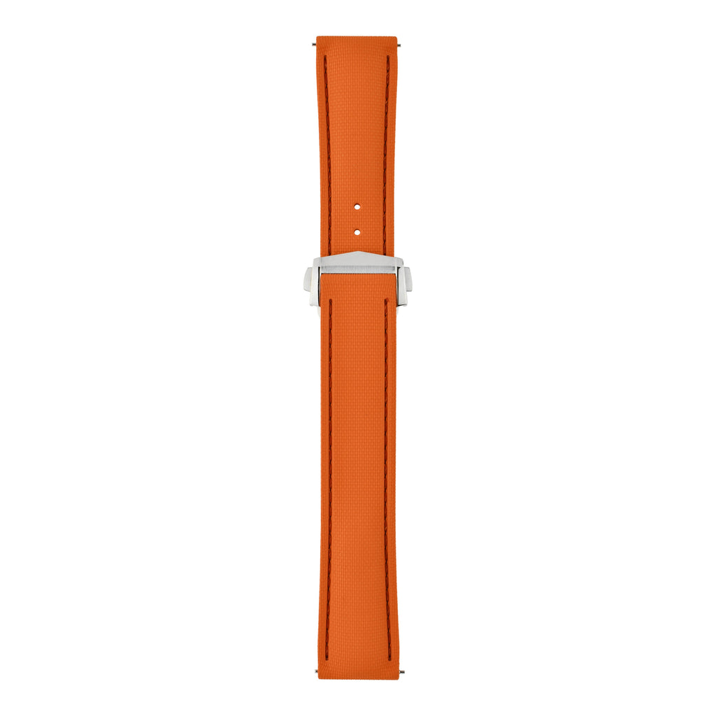 Performance Stitched FKM Rubber Watch Strap - All Orange