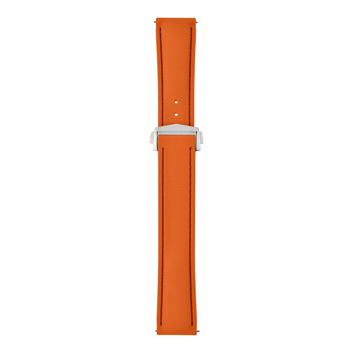 Performance Stitched FKM Rubber Watch Strap - All Orange
