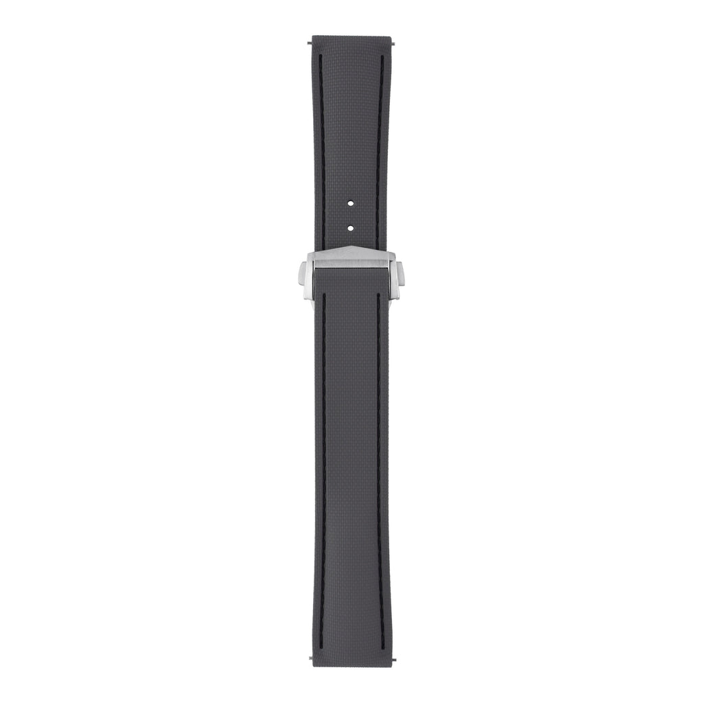 Performance Stitched FKM Rubber Watch Strap - All Grey