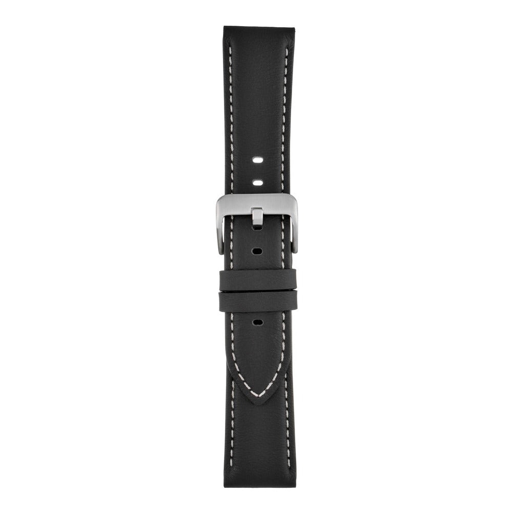 Lucca Italian Leather Watch Strap - Black