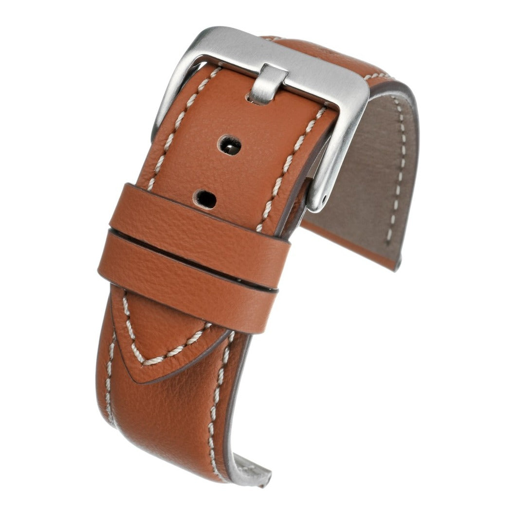 Lucca Italian Leather Watch Strap - Light Brown