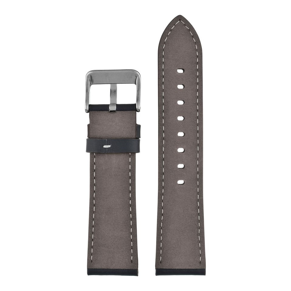 Lucca Italian Leather Watch Strap - Dark Blue