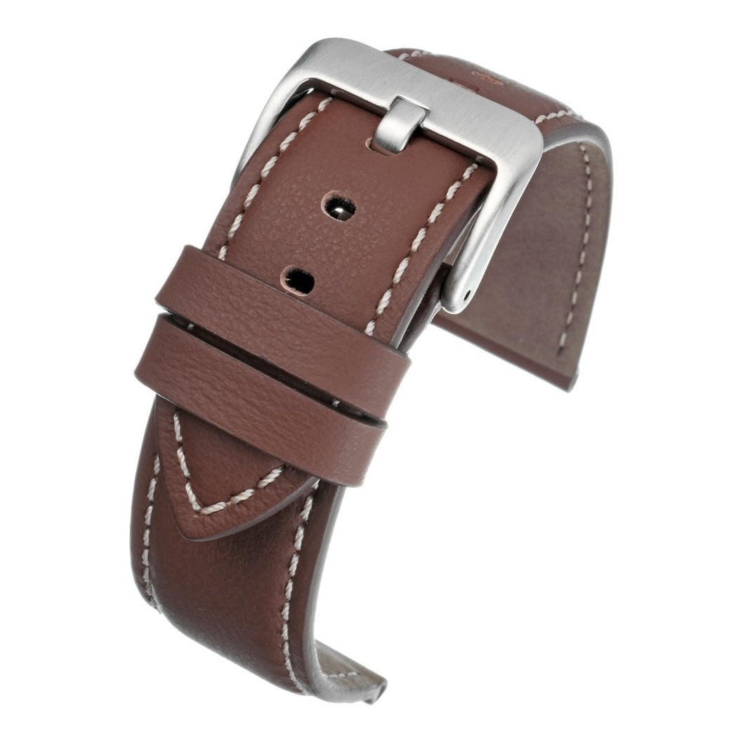 Lucca Italian Leather Watch Strap - Brown