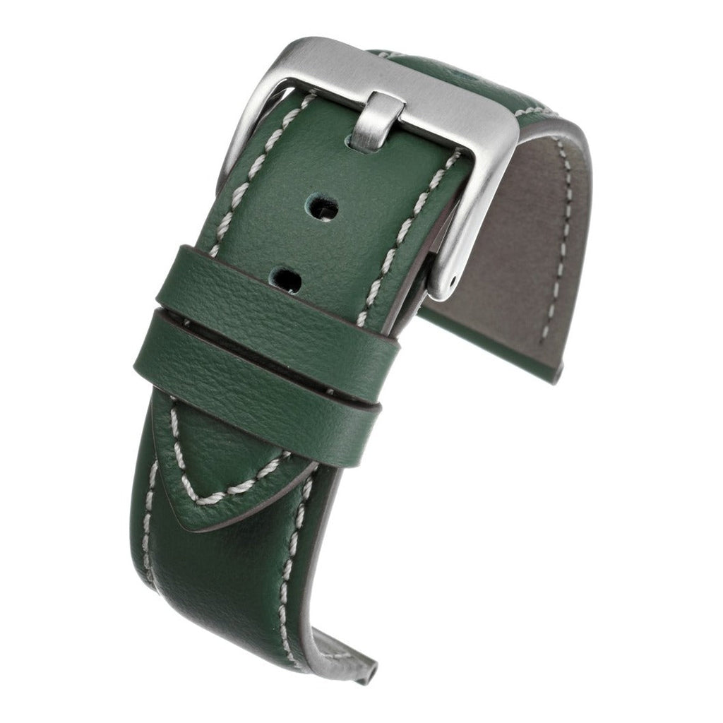 Lucca Italian Leather Watch Strap - Green